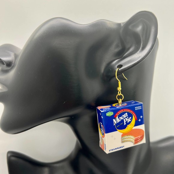 Moon Pie Earrings - Snack Cake Boxes - Mini Brands Earrings - Food Earrings - Picture 9 of 10